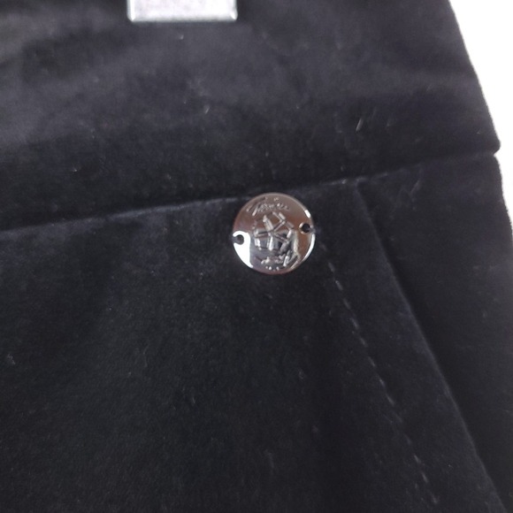 Trina Turk Black Velvet Pants Size 0 Mid Rise Bootcut Career Business - Picture 4 of 7